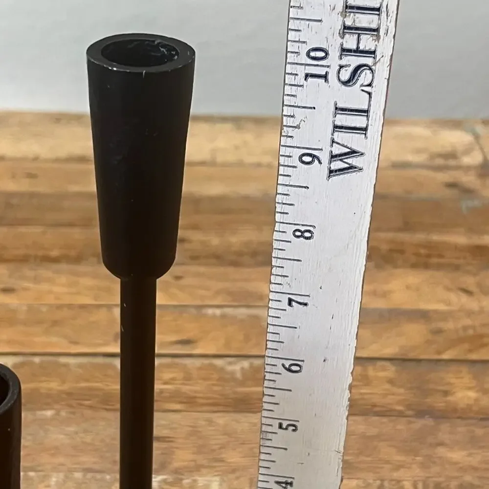 Threshold Black Aluminum Taper Candle Holders Set Of 3